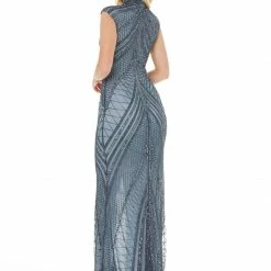 Ashleylauren Ashley Lauren 1624 High Neckline Beaded Fitted Prom Dress Sequins Evening Gown Sequin Dresses