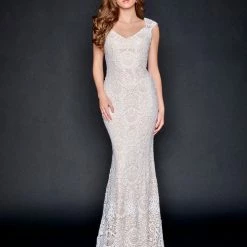 Nina Canacci 3171 Long Straight Prom Pageant Gown Wedding Dress Bridal