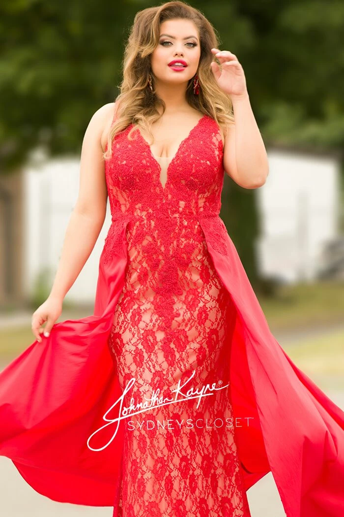 In Stock Long Sleeve Dresses Johnathan Kayne Sydney's Closet JK 2016 Size 24 Plus Size Lace Prom Dress Evening Gown 11 In Stock Long Sleeve Dresses Johnathan Kayne Sydney's Closet JK 2016 Size 24 Plus Size Lace Prom Dress Evening Gown