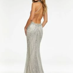 Ashleylauren Ashley Lauren 11177 Halter Beaded Gown With Center Slit And Halter Neckline 26 Ashleylauren Ashley Lauren 11177 Halter Beaded Gown With Center Slit And Halter Neckline