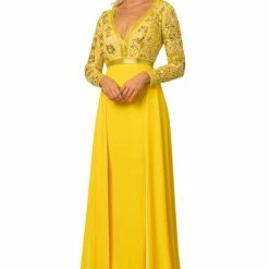 Long Sleeve Dresses Johnathan Kayne 8013 Velvet Pageant Gown Long Sleeve Open Back Prom Dress Stretch Velvet Overskirt