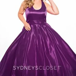 Discontinued Sydneys Closet SC 7293 Scoop Neckline Open Back A Line Prom Dress Satin Long Formal Long Sleeve Dresses 19 Discontinued Sydneys Closet SC 7293 Scoop Neckline Open Back A Line Prom Dress Satin Long Formal Long Sleeve Dresses