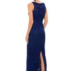 In Stock Precious Formals L 57002 Platinum Size 24 Plus Size Lace High Neck Dress