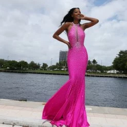 Johnathan Kayne 2037 Fitted Stretch Prom Dress Embellished Mermaid Pageant Gown Mermaid Dresses