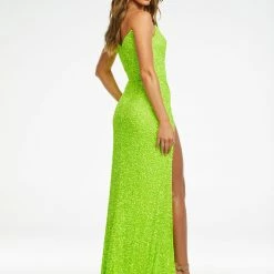 Ashleylauren Ashley Lauren 11143 Strapless Sequin Fitted V Neck Slit Pageant Gown Formal Peak Points Sequin Dresses 28 Ashleylauren Ashley Lauren 11143 Strapless Sequin Fitted V Neck Slit Pageant Gown Formal Peak Points Sequin Dresses