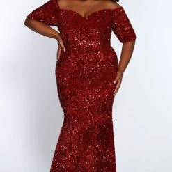 Johnathan Kayne For Sydney's Closet JK2208 Prom Dress Sequins Elbow Length Sleeves JK 2208