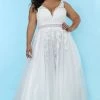 Sydney's Closet SC5230 Floral Lace Embroidered Plus Sized Wedding Dress SC5230 Kelly Anne Bridal