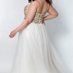 Sydney's Closet SC7309 Plus Sized Prom Dress Evening Gown A Line Tulle Skirt SC 7309 26 Sydney's Closet SC7309 Plus Sized Prom Dress Evening Gown A Line Tulle Skirt SC 7309