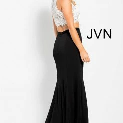 Jovani JVN 48701 Two Piece Black And White Prom Dress In Size 0 Or 6 In Stock