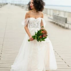 Andrea & Leo Couture 0822 Long A Line Sheer Wedding Dress Off Shoulder Bridal Gown Corset Dresses 30 Andrea & Leo Couture 0822 Long A Line Sheer Wedding Dress Off Shoulder Bridal Gown Corset Dresses