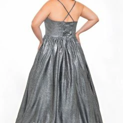 In Stock Tease Prom 2030 Size 14 Sterling Scoop Neckline A Line Shimmer Prom Dress Ball Gown