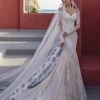 In Stock Mermaid Dresses White One Bridal LILY Size 12 Lace Mermaid Wedding Dress Off The Shoulder Long