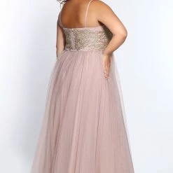 Sydney's Closet SC7309 Plus Sized Prom Dress Evening Gown A Line Tulle Skirt SC 7309 29 Sydney's Closet SC7309 Plus Sized Prom Dress Evening Gown A Line Tulle Skirt SC 7309