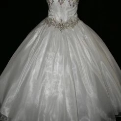 In Stock Little Rosie 2303 Size 12 Sheer High Neck Girls Glitz Pageant Dress Ballgown Skirt