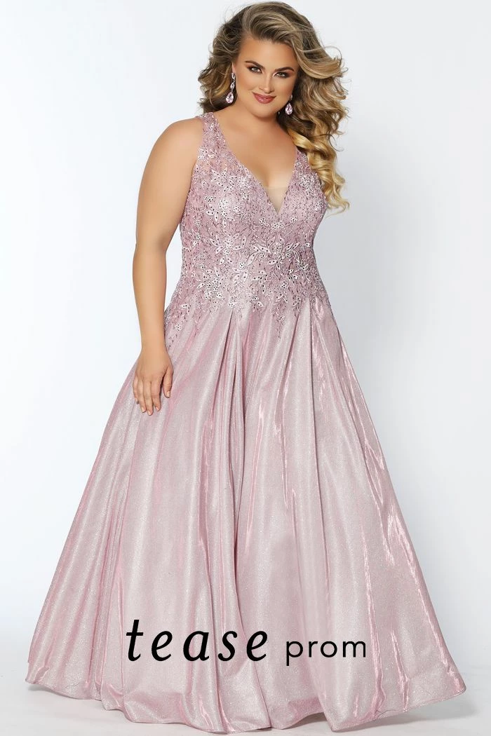 In Stock Ballgown Dresses Tease Prom TE2027 Size 20 Dusty Rose Embellished V Neckline A Line Shimmer Prom Dress 3 In Stock Ballgown Dresses Tease Prom TE2027 Size 20 Dusty Rose Embellished V Neckline A Line Shimmer Prom Dress