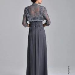 In Stock Nina Canacci M224 Embellished Empire Formal Dress Lace Jacket Evening Gown