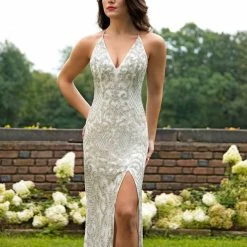 In Stock Primavera Couture 3214 Size 6 Beaded Prom Dress Lilac Side Slit Long Formal Evening Gown 90 In Stock Primavera Couture 3214 Size 6 Beaded Prom Dress Lilac Side Slit Long Formal Evening Gown