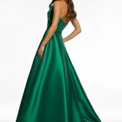 Ashleylauren Ballgown Dresses Ashley Lauren 11097 Prom Dress Bow Neckline A Line Ballgown Strapless