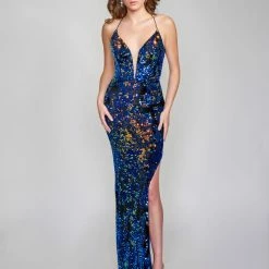 Nina Canacci 5210 Long Straight Prom Pageant Gown