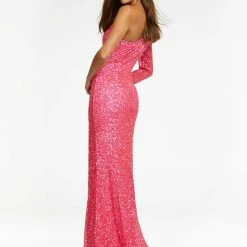 Ashleylauren Sequin Dresses Ashley Lauren 1977 Prom Pageant Dress One Sleeve Fully Beaded Long Formal Dress With High Side Slit 42 Ashleylauren Sequin Dresses Ashley Lauren 1977 Prom Pageant Dress One Sleeve Fully Beaded Long Formal Dress With High Side Slit