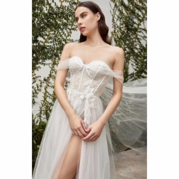 Andrea & Leo Couture 0822 Long A Line Sheer Wedding Dress Off Shoulder Bridal Gown Corset Dresses 21 Andrea & Leo Couture 0822 Long A Line Sheer Wedding Dress Off Shoulder Bridal Gown Corset Dresses