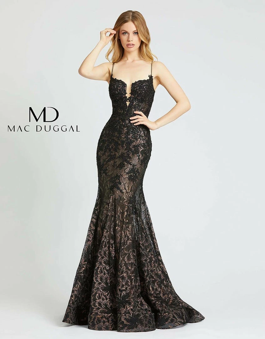 In Stock Mac Duggal 79252M Black Prom Dress Size 8 Metallic Lace Sheer Corset Mermaid Pageant Gown 8 In Stock Mac Duggal 79252M Black Prom Dress Size 8 Metallic Lace Sheer Corset Mermaid Pageant Gown