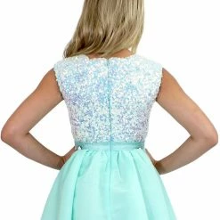 In Stock Marc Defang 5009 Size 8 Mint Long A Line Sequin Girls Ball Gown Pageant Dress Chiffon Kids