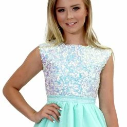 In Stock Marc Defang 5009 Size 8 Mint Long A Line Sequin Girls Ball Gown Pageant Dress Chiffon Kids