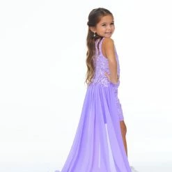 Ashley Lauren Kids Ashley Lauren 8055 Kids Lace Applique Romper With Detachable Overskirt Pageant Wear Jumpsuits & Rompers