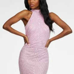 Ashleylauren Ashley Lauren 11177 Halter Beaded Gown With Center Slit And Halter Neckline 24 Ashleylauren Ashley Lauren 11177 Halter Beaded Gown With Center Slit And Halter Neckline