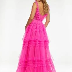 Ashleylauren Ashley Lauren 11142 Tiered Ruffle Ball Gown Prom Dress