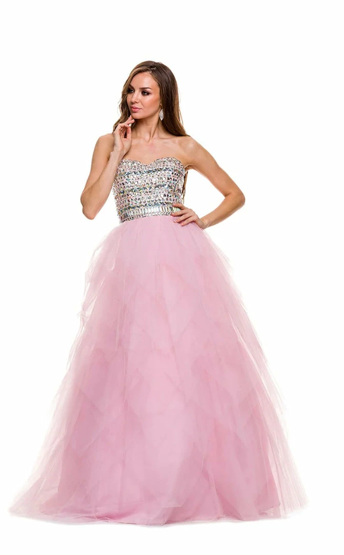 Nox Anabel 2740 Crystal Bodice Prom Dress Tulle A Line Layered Skirt Formal Ballgown 3 Nox Anabel 2740 Crystal Bodice Prom Dress Tulle A Line Layered Skirt Formal Ballgown