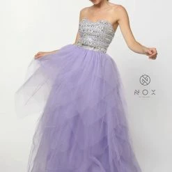 Nox Anabel 2740 Crystal Bodice Prom Dress Tulle A Line Layered Skirt Formal Ballgown 13 Nox Anabel 2740 Crystal Bodice Prom Dress Tulle A Line Layered Skirt Formal Ballgown