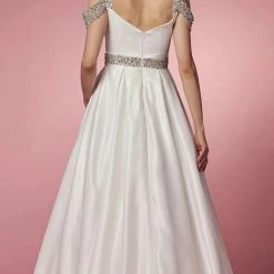 In Stock Nox Anabel R224W Size 2, 6, 16 Long Satin A Line Ballgown Pockets Off The Shoulder Dress Pageant Bridal Ballgown Dresses 11 In Stock Nox Anabel R224W Size 2, 6, 16 Long Satin A Line Ballgown Pockets Off The Shoulder Dress Pageant Bridal Ballgown Dresses