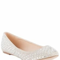 Your Party Shoes Hannah Crystal Embellished Ballet Flat Prom Pageant Formal