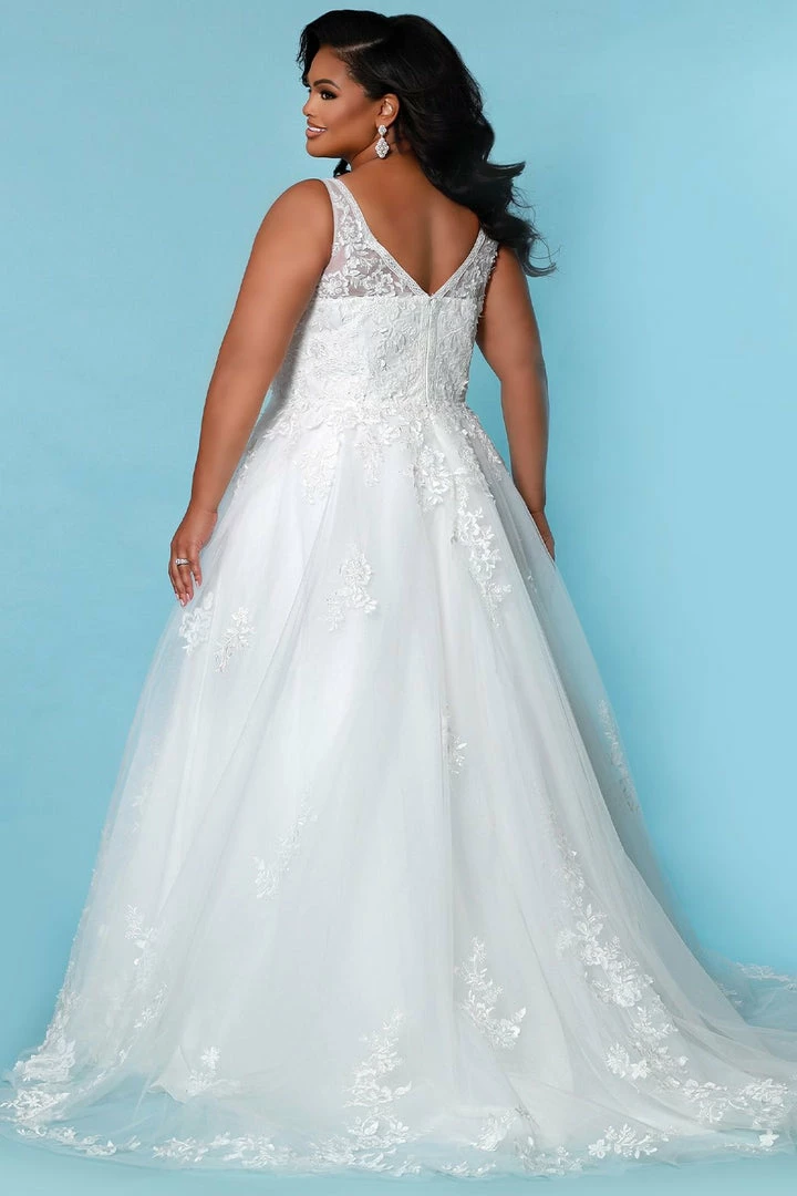 Sydney's Closet SC5274 A Line Wedding Dress Lace V Neckline SC 5274 Marlowe Bridal 4 Sydney's Closet SC5274 A Line Wedding Dress Lace V Neckline SC 5274 Marlowe Bridal