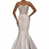 Discontinued Corset Dresses Johnathan Kayne 2286 Strapless Corset Embellished Prom Dress Pageant Gown