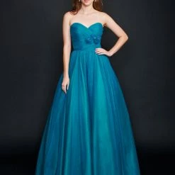 In Stock Nina Canacci 6573 Long Ballgown Prom Dress Pageant Gown Romantic Wedding Dress Size 12