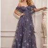 In Stock CD 008 Size 18 Long Mother Of Formal Dress A Line Shimmer Draped Cape Sleeve Gown