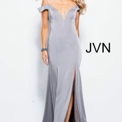 In Stock Jovani JVN 57297 Size 10 Off The Shoulder Prom Dress Burgundy Slit Evening Gown 10 In Stock Jovani JVN 57297 Size 10 Off The Shoulder Prom Dress Burgundy Slit Evening Gown