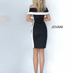 Jovani 03569 Off The Shoulder Fitted Cocktail Dress