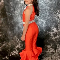 Marc Defang K8032 Girls Jumpsuit Cape Crystal Cuff Choker Pageant Fun Fashion Jumpsuits & Rompers