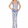In Stock Precious Formals Lux Gal Style L70175 Size 2 Multi Blue Pageant Dress Mermaid Dresses