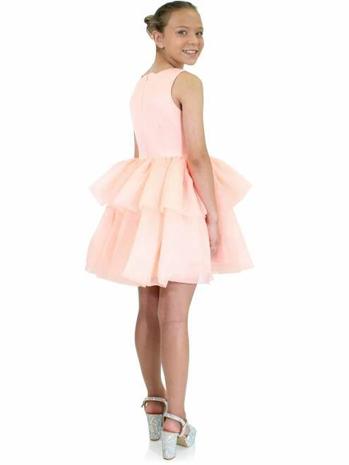 Marc Defang 5027 Girls High Neck Ruffle High Low Detachable Skirt Pageant Dress 7 Marc Defang 5027 Girls High Neck Ruffle High Low Detachable Skirt Pageant Dress