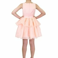 In Stock Marc Defang 5027 Girls Size 14 High Neck Ruffle High Low Detachable Skirt Pageant Dress