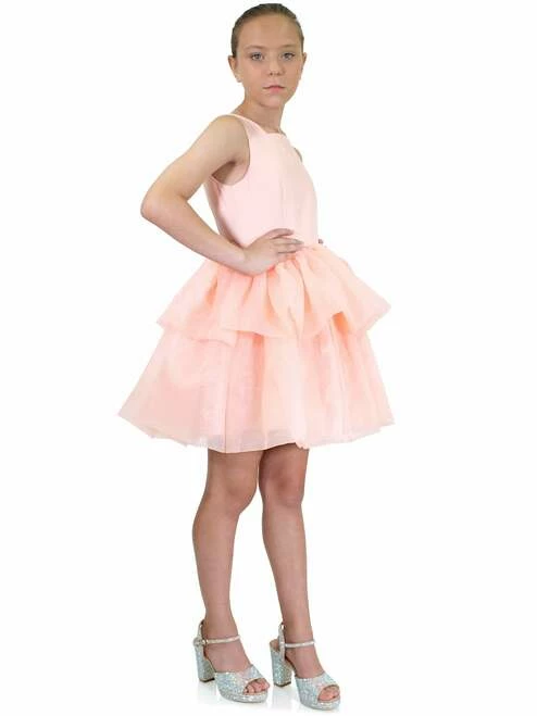 Marc Defang 5027 Girls High Neck Ruffle High Low Detachable Skirt Pageant Dress 11 Marc Defang 5027 Girls High Neck Ruffle High Low Detachable Skirt Pageant Dress