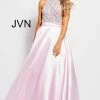 Discontinued Jovani JVN49432 Embellished Bodice A Line Prom Dress Pockets Ballgown High Neck 2 Discontinued Jovani JVN49432 Embellished Bodice A Line Prom Dress Pockets Ballgown High Neck