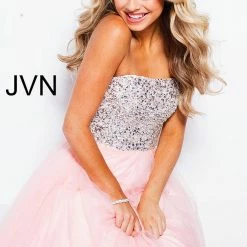 JVN By Jovani Jovani JVN52131 Strapless Crystal Tulle Prom Dress Ball Gown Formal Pageant Gown Ballgown Dresses 20 JVN By Jovani Jovani JVN52131 Strapless Crystal Tulle Prom Dress Ball Gown Formal Pageant Gown Ballgown Dresses