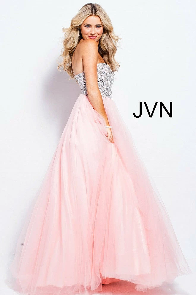 JVN By Jovani Jovani JVN52131 Strapless Crystal Tulle Prom Dress Ball Gown Formal Pageant Gown Ballgown Dresses 8 JVN By Jovani Jovani JVN52131 Strapless Crystal Tulle Prom Dress Ball Gown Formal Pageant Gown Ballgown Dresses