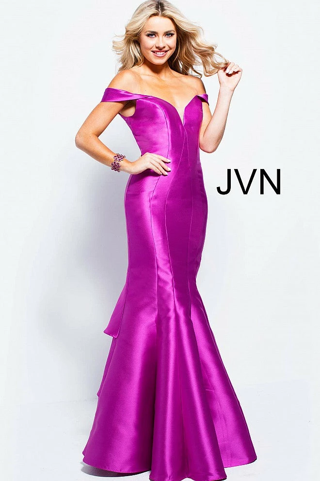 In Stock Jovani JVN 59261 Size 6 Off The Shoulder Mermaid Prom Dress Violet Pageant Gown Mermaid Dresses 3 In Stock Jovani JVN 59261 Size 6 Off The Shoulder Mermaid Prom Dress Violet Pageant Gown Mermaid Dresses